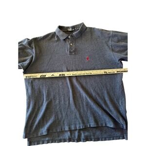 Polo Ralph‎ Lauren Mens XL Gray Short Sleeve Pique Cotton Polo Red Pony Logo